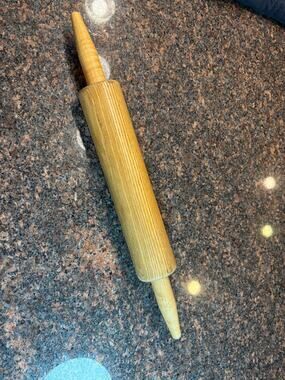 Vintage Wooden Rolling Pin 18" Long Mid Century Retro Baking